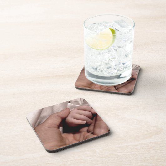 Junge Mutter und Baby - Lebensfreude Untersetzer (Rechte Seite)