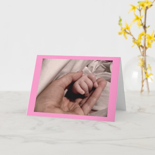 Junge Mutter und Babykarte Karte (Gelbe Blume)