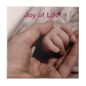 Junge Mutter und Kinderfreude Fliese (Vorderseite)