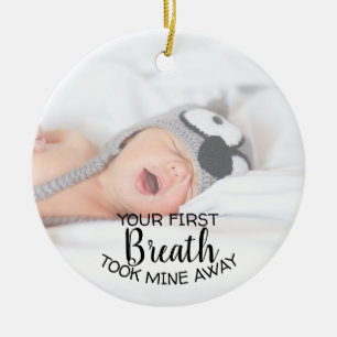Junge Mutter Vater Baby Foto Ornament