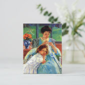 Junge Mutter, Vintage Kunstmalerei Postkarte (Stehend Vorderseite)