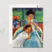 Junge Mutter, Vintage Kunstmalerei Postkarte (Vorne/Hinten)