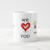 Junge Mutter von Triplets-Geschenk, kundenspezifis Jumbo-Tasse (Vorderseite)