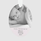 Junge Mutter Weihnachten als Mommy Personalisiert Ornament (Vorderseite)