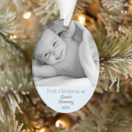Junge Mutter Weihnachten als Mommy Personalize Fot Ornament