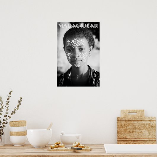 Junge nosybéennefrau poster (Küche)