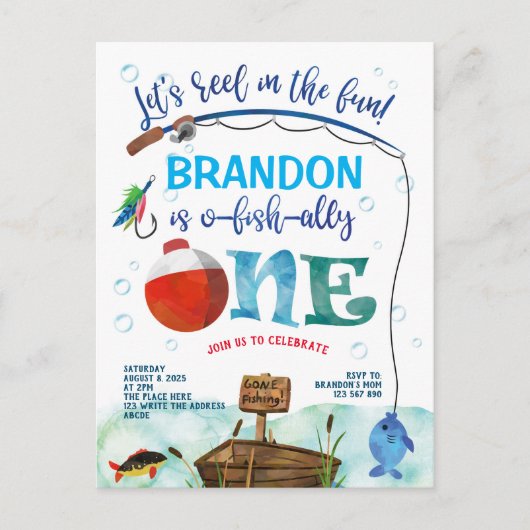 Junge, O-Fisch-verwandt, Thema Fischerei zuerst Postkarte (Vorderseite)