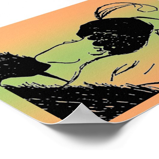 Junge oder alte Frau Illusion Poster (Ecke)