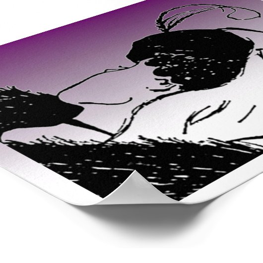 Junge oder alte Frau Illusion Poster (Ecke)