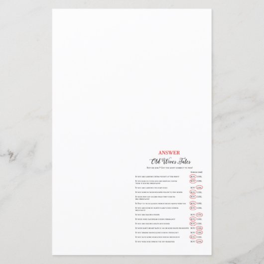 Junge oder Mädchen Alte Ehefrauen Babydusche mit A (Rückseite)