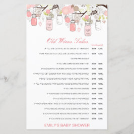 Junge oder Mädchen Alte Ehefrauen Babydusche mit A