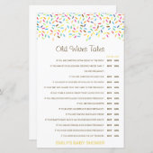 Junge oder Mädchen Alte Ehefrauen Babydusche mit A (Vorne/Hinten)