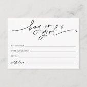 Junge oder Mädchen Begleitkarte (Vorderseite)