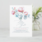 Junge oder Mädchen Blumengeschlecht Reveal Baby Du Einladung (Stehend Vorderseite)