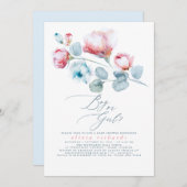 Junge oder Mädchen Blumengeschlecht Reveal Baby Du Einladung (Vorne/Hinten)