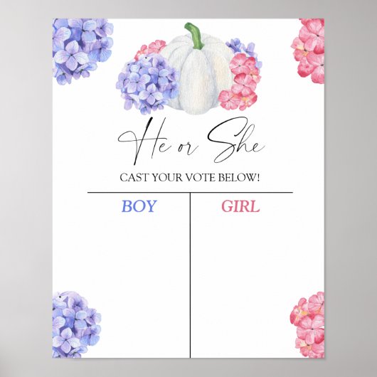 Junge oder Mädchen, die wir Kürbis wissen, Geschle Poster (Vorne)