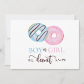 Junge oder Mädchen, die wir wissen, Geschlecht ent Einladung (Vorderseite)