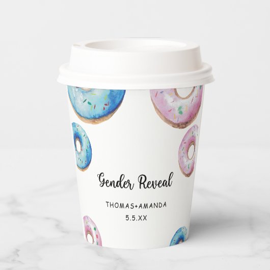 Junge oder Mädchen, die wir wissen, Geschlecht ent Pappbecher (Rückseite)