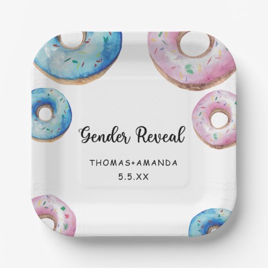 Junge oder Mädchen, die wir wissen, Geschlecht ent Pappteller (Vorderseite)