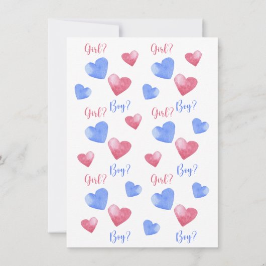 Junge oder Mädchen - Eiscreme - Geschlecht offenba Einladung (Rückseite)