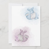 Junge oder Mädchen Elefant rosa blau Geschlecht en Einladung (Rückseite)