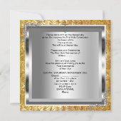 Junge oder Mädchen Erste 1. Heilige Kommunion Gold Einladung (Rückseite)