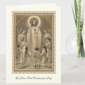 Junge oder Mädchen Erste Heilige Kommunion Gebet Karte