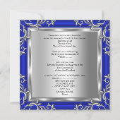 Junge oder Mädchen Erste heilige Kommunion Silver  Einladung (Rückseite)