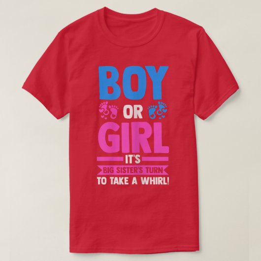 Junge oder Mädchen Es ist eine große Schwester, di T-Shirt (Design vorne)
