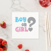 Junge oder Mädchen Frage Mark Gender Reveal Serviette (Beispiel)