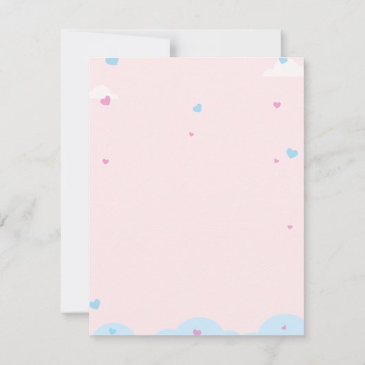 Junge oder Mädchen Füße Geschlecht zeigen Party Dankeskarte (Rückseite)