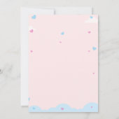 Junge oder Mädchen Füße Geschlecht zeigen Party Einladung (Rückseite)