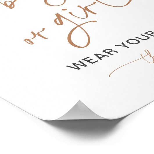 Junge oder Mädchen Gender Game Sign Twinkle Star Poster (Ecke)