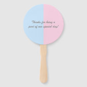 Junge oder Mädchen Gender Reveal Baby Shower Baby  Fächer (Rückseite)