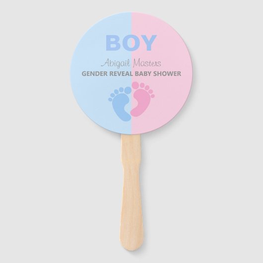 Junge oder Mädchen Gender Reveal Baby Shower Baby  Fächer (Vorderseite)