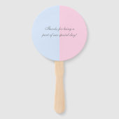 Junge oder Mädchen Gender Reveal Baby Shower Baby Fächer (Rückseite)