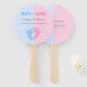 Junge oder Mädchen Gender Reveal Baby Shower Baby Fächer (Vorne und Hinten)