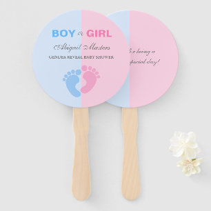 Junge oder Mädchen Gender Reveal Baby Shower Baby  Fächer
