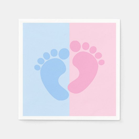 Junge oder Mädchen Gender Reveal Baby Shower Baby  Serviette (Vorderseite)