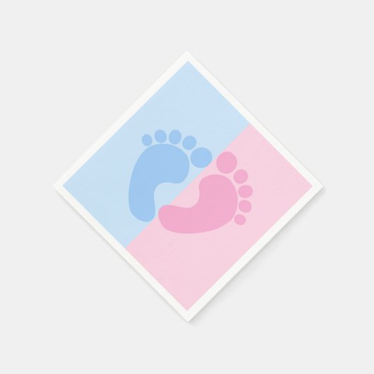 Junge oder Mädchen Gender Reveal Baby Shower Baby Serviette (Ecke)