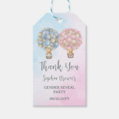 Junge oder Mädchen Gender Reveal Baby Shower Party Geschenkanhänger (Vorderseite)