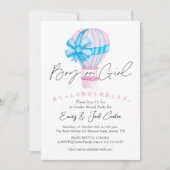 Junge oder Mädchen Gender Reveal Balloon Wasserfar Einladung (Vorderseite)