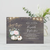 Junge oder Mädchen Gender Reveal Fall Baby Dusche Einladung (Stehend Vorderseite)