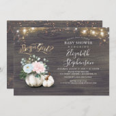 Junge oder Mädchen Gender Reveal Fall Baby Dusche Einladung (Vorne/Hinten)