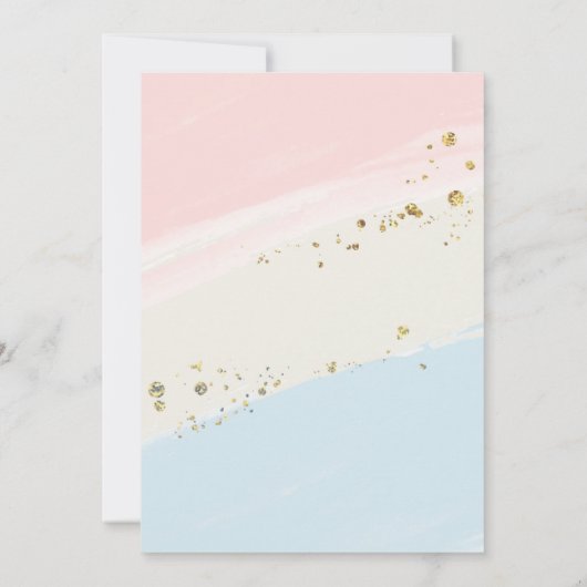 Junge oder Mädchen Gender Reveal Kawaii Ice Creme Einladung (Rückseite)