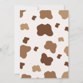 Junge oder Mädchen Gender Reveal Kuh Boho Rustic Einladung (Rückseite)