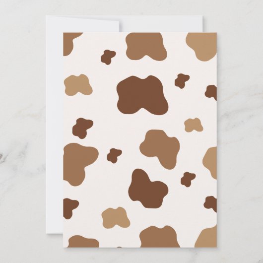 Junge oder Mädchen Gender Reveal Kuh Boho Rustic Einladung (Rückseite)