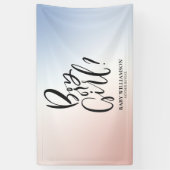 Junge oder Mädchen Gender Reveal Ombre Party Dekor Banner (Vertikal)