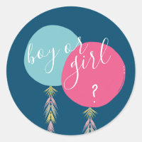 Junge oder Mädchen Gender Reveal Tassel Balloon Na