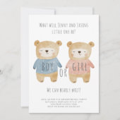 Junge oder Mädchen Geschlecht niedliche schlafende Einladung (Vorderseite)